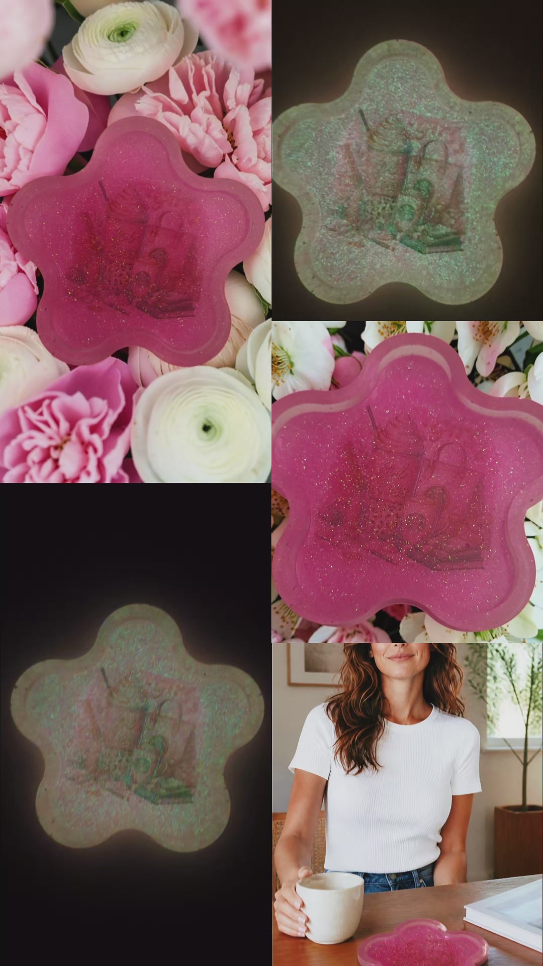 "Girl Boss" Sparkle & Glow Resin Coaster