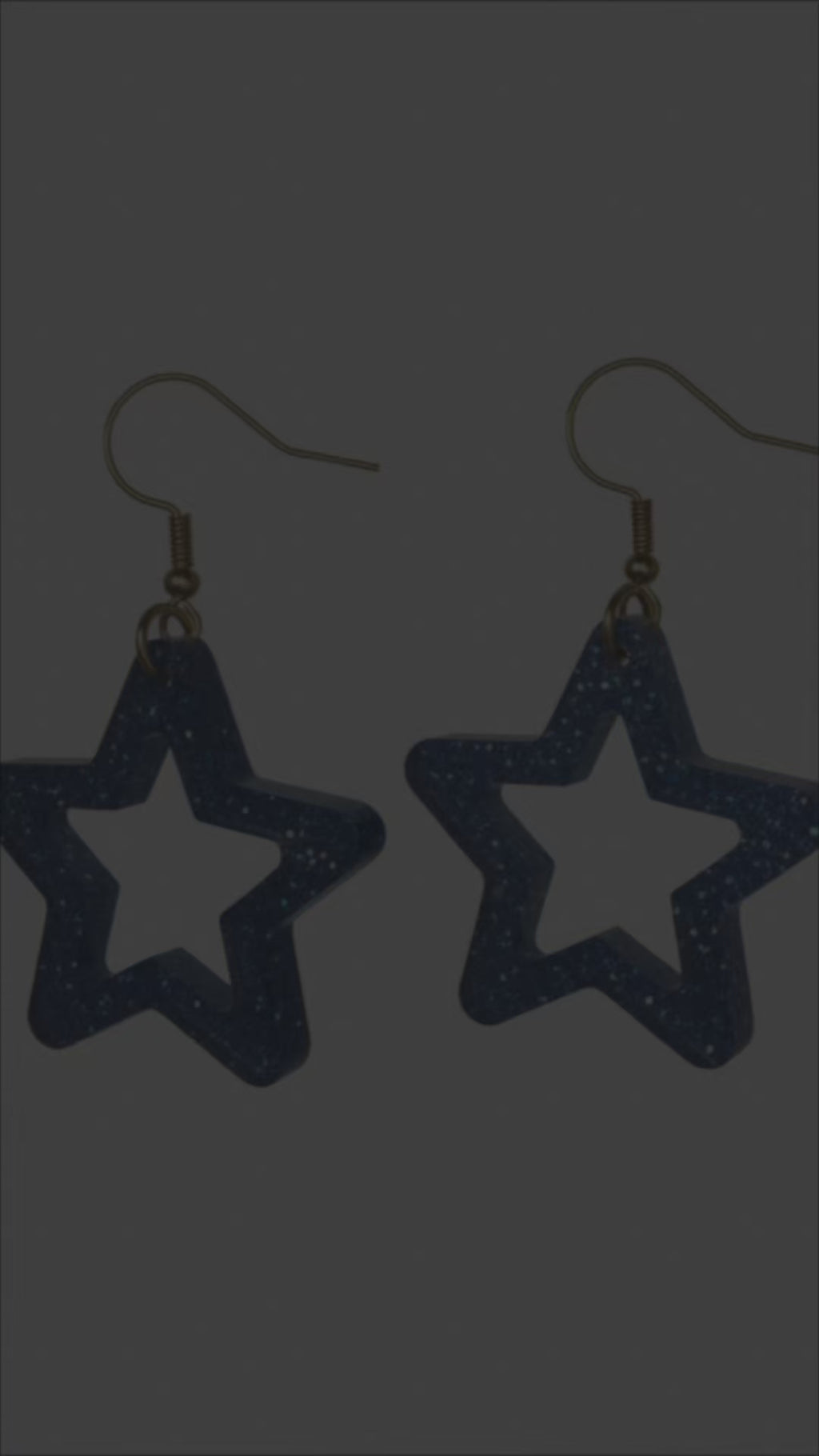Sparkling Blue Open-Star Resin Dangles