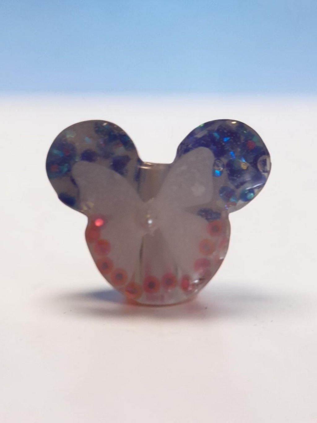 Handmade Resin Butterfly Mouse Ear Straw Topper | Fits Standard Straws & Tumblers