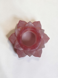 Handcrafted Pink Lotus Flower Resin Candle Holder