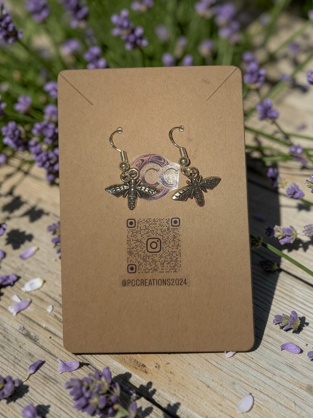 Vintage Antique Silver Bee Dangle Earrings | Nature-Inspired Drop Jewelry