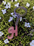 Custom Glow-in-the-Dark Resin Initial Keychain – Personalized Monogram Keyring