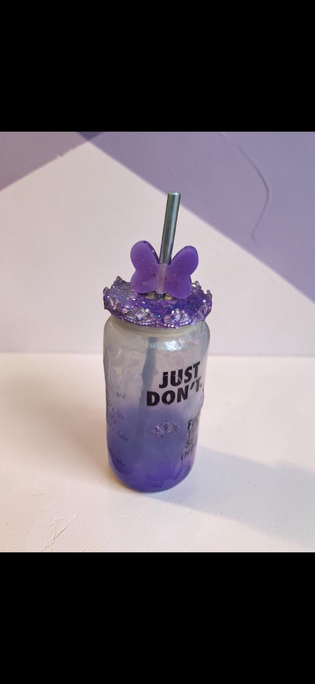 Glow-in-the-Dark Resin Butterfly Straw Topper – Translucen