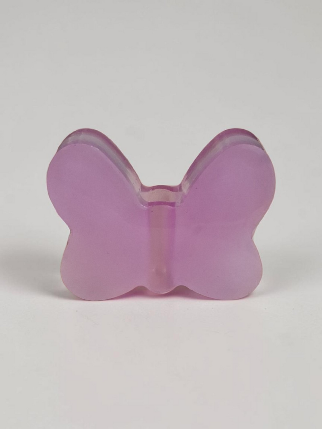 Glow-in-the-Dark Butterfly Resin Straw Topper – Translucent Purple