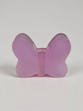 Glow-in-the-Dark Butterfly Resin Straw Topper – Translucent Purple