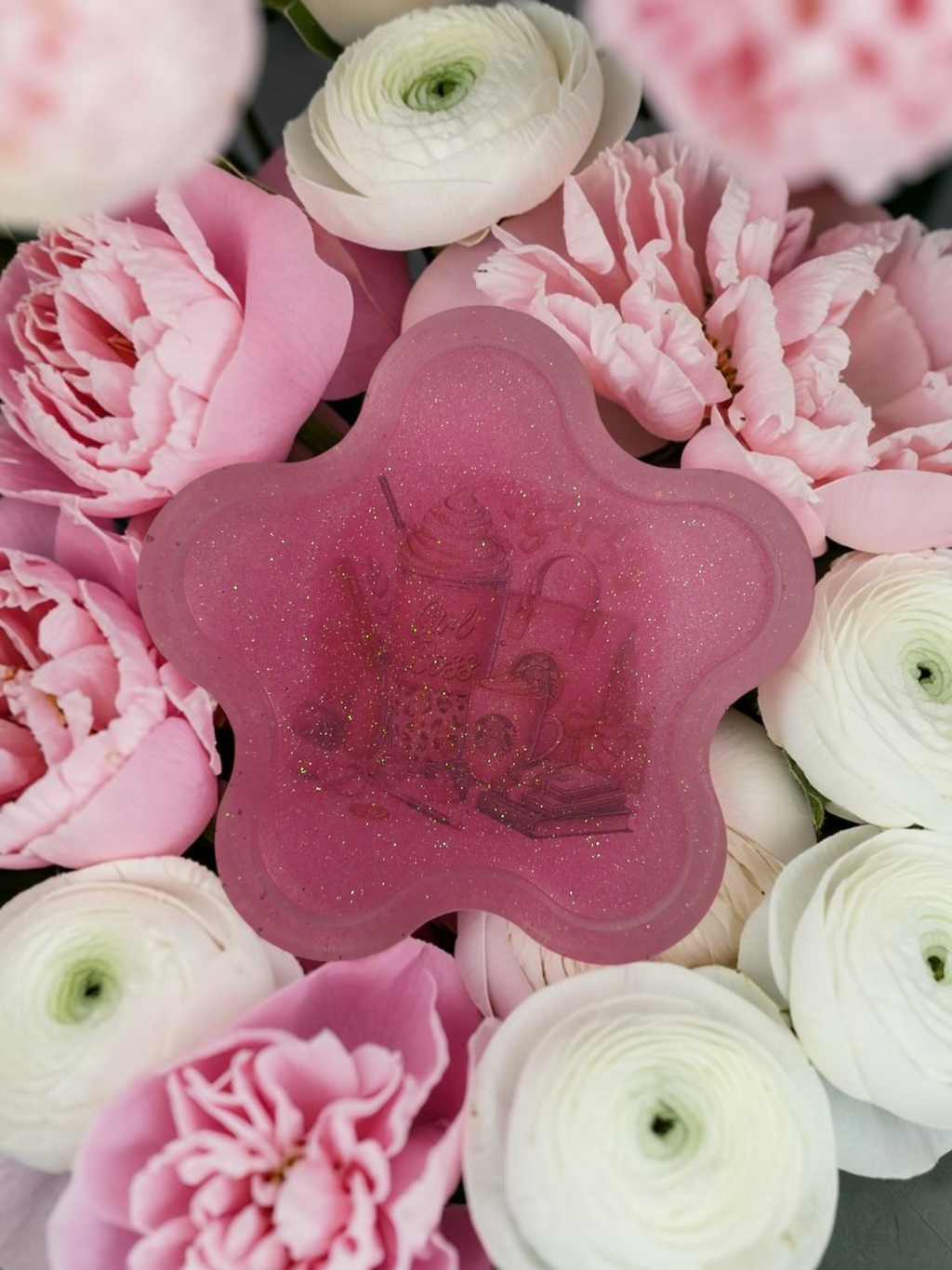 "Girl Boss" Sparkle & Glow Resin Coaster