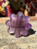 "ICE Out Of Our Neighborhoods" Purple Glitter Straw Topper