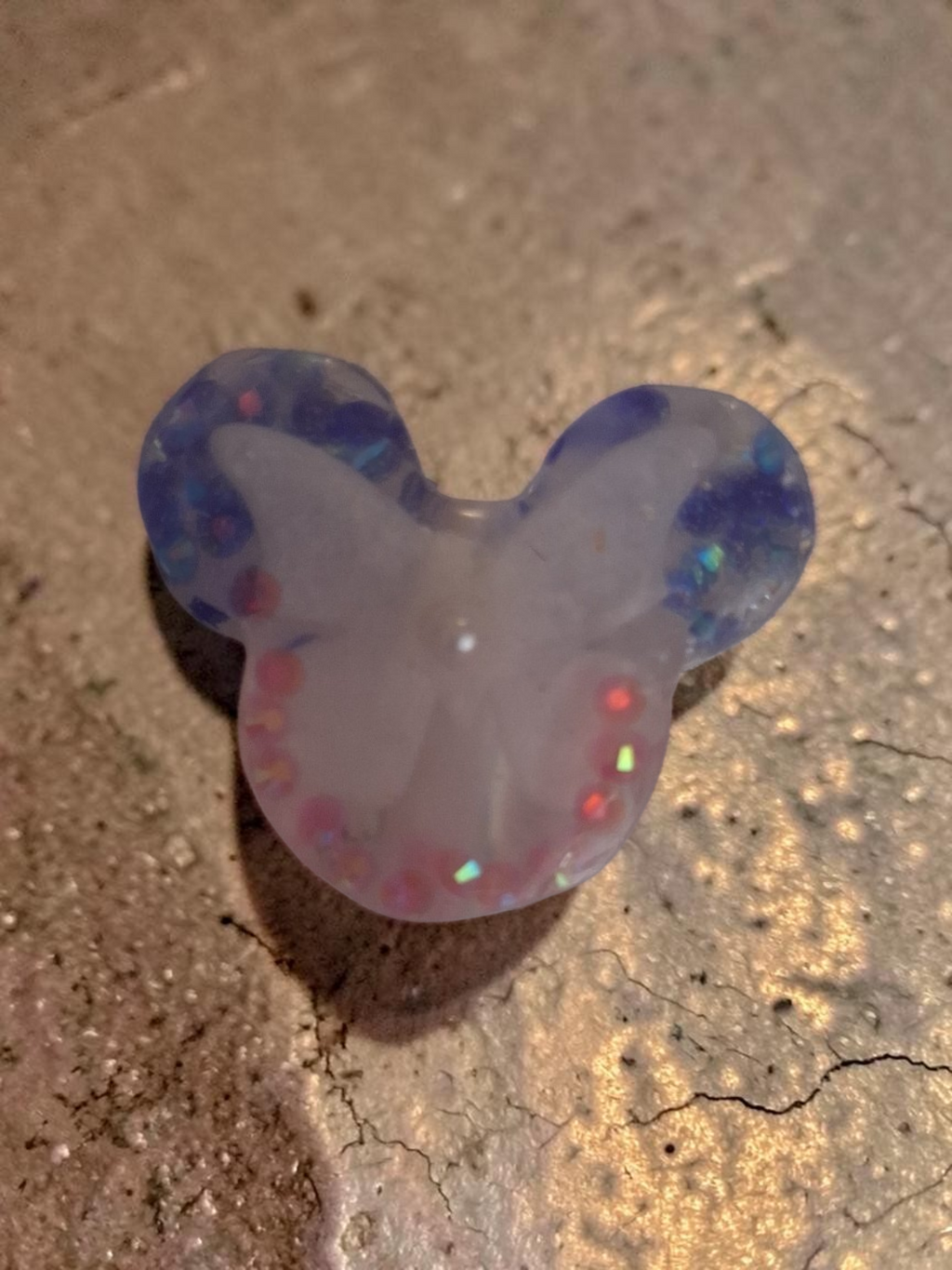 Handmade Resin Butterfly Mouse Ear Straw Topper | Fits Standard Straws & Tumblers