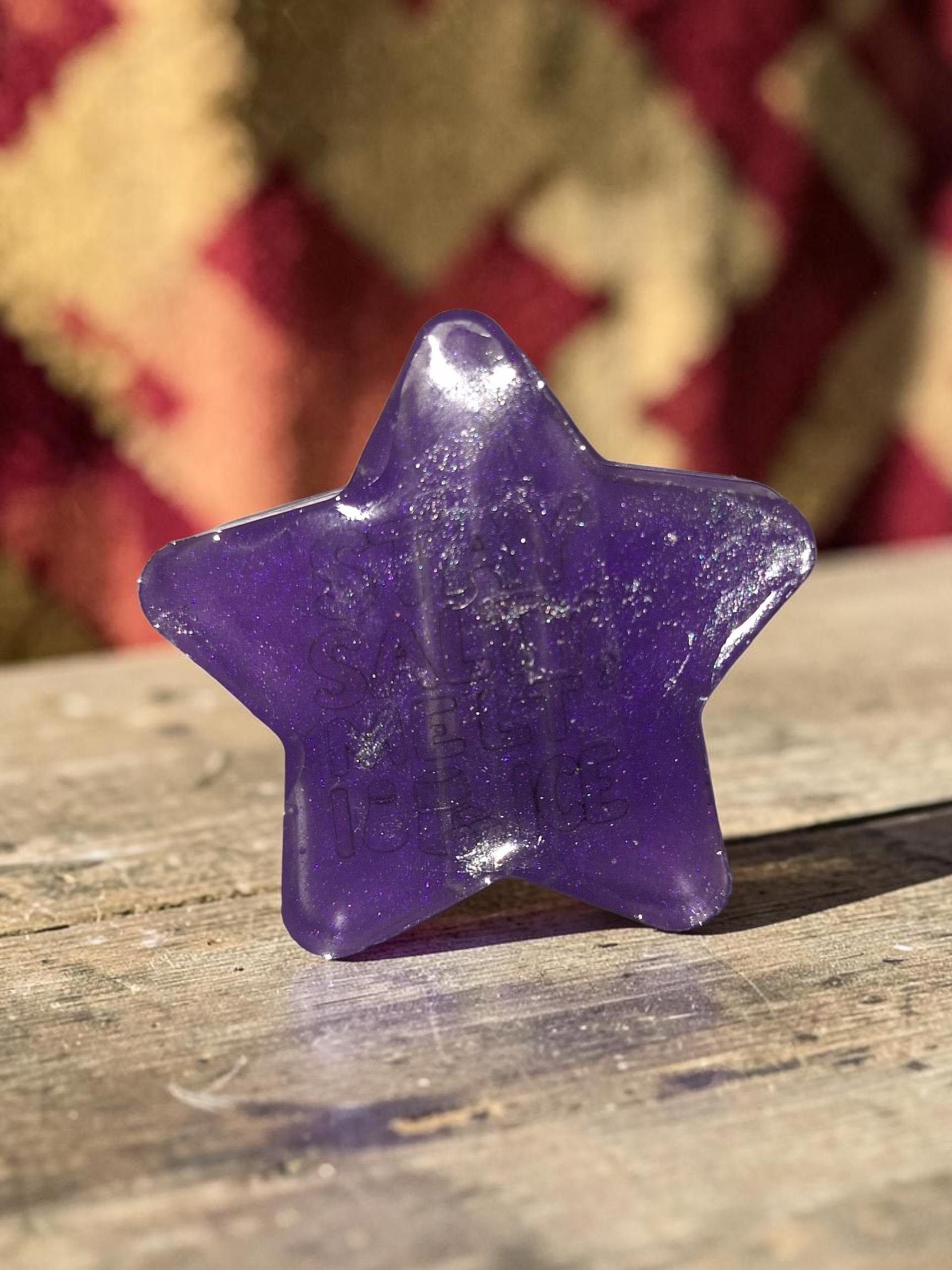 Handcrafted Purple Glitter Star Straw Topper – "Stay Salty"